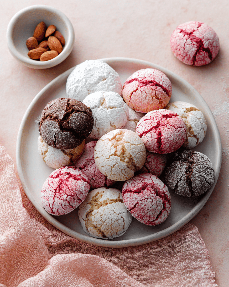 Neapolitan Amaretti Cookies: Marbled