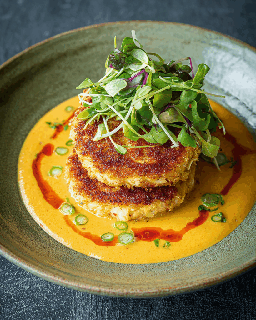 Crab Cakes with Katsu Curry Sauce