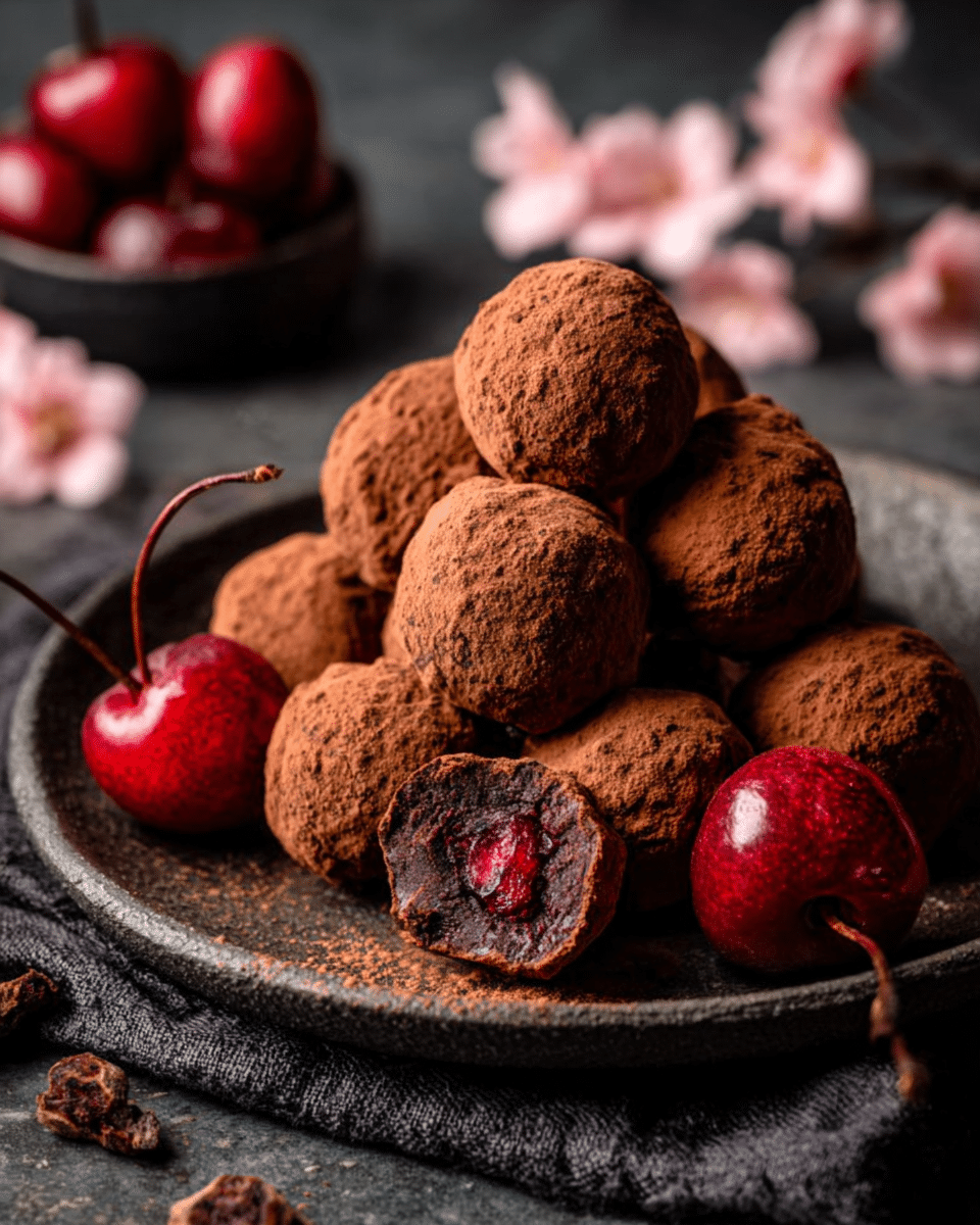 Decadent Chocolate Cherry Truffles