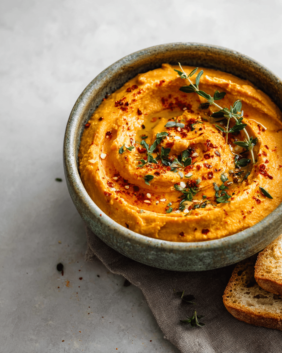 Creamy Roasted Sweet Potato Hummus