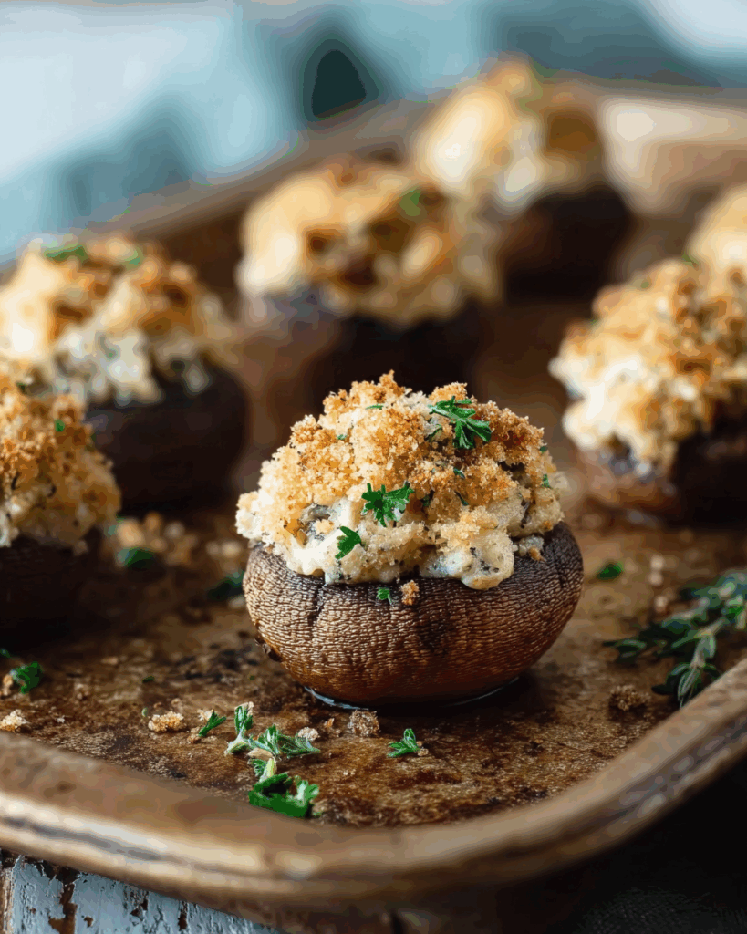 Boursin-Stuffed Mushrooms