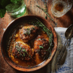 Tarragon and Brandy Braised Onion and Chicken