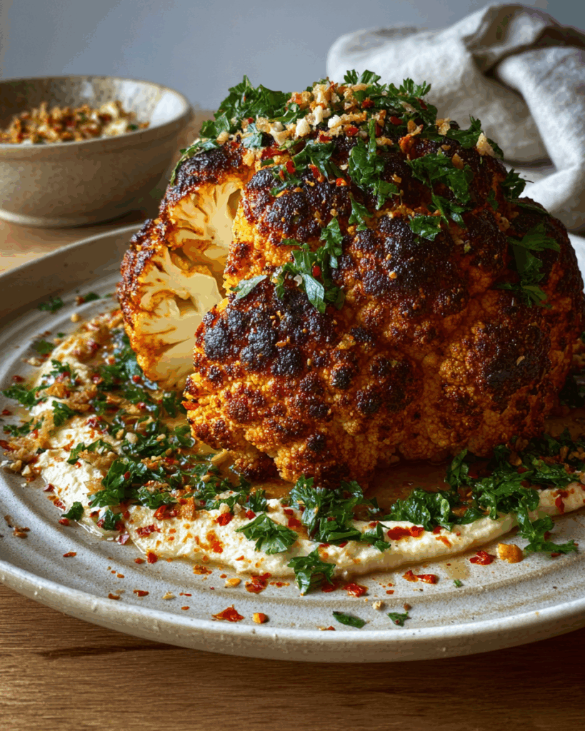Whole Roasted Harissa Cauliflower