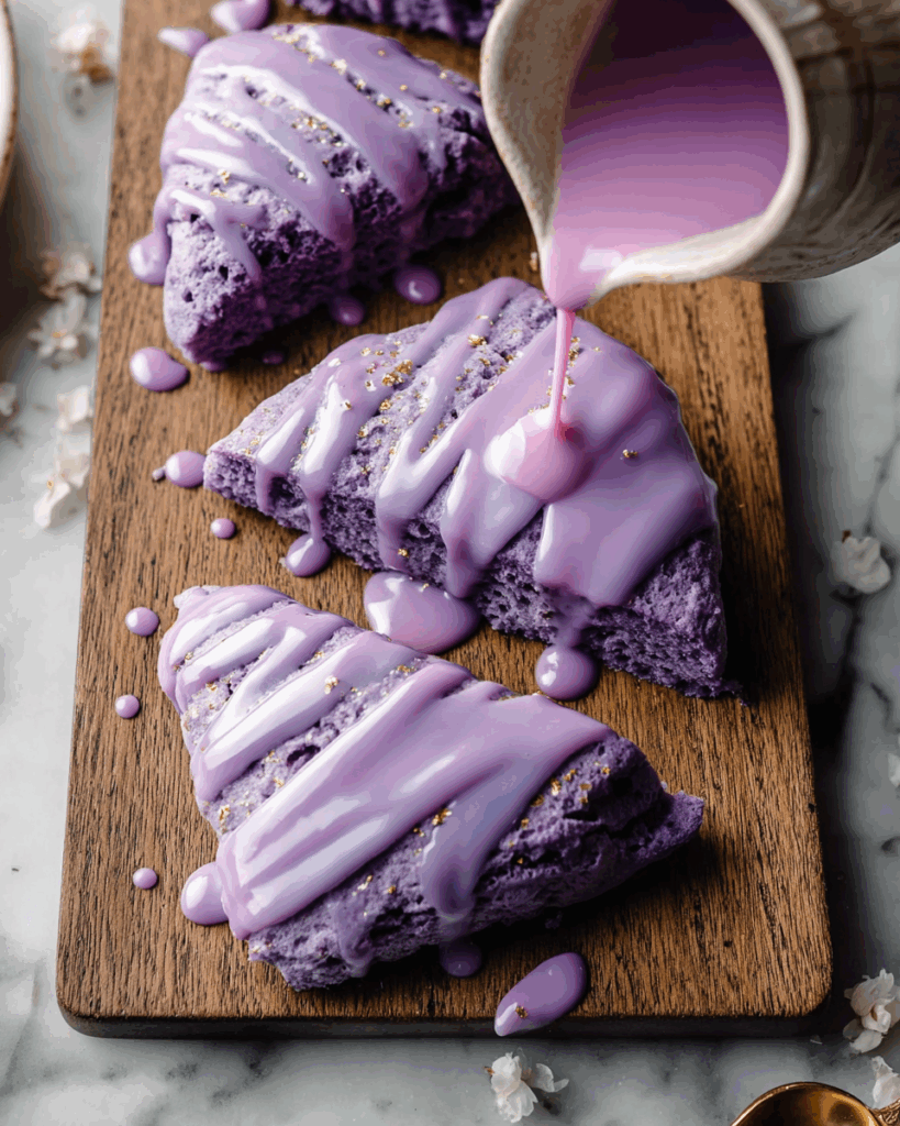 Ube Scones with Ube Glaze
