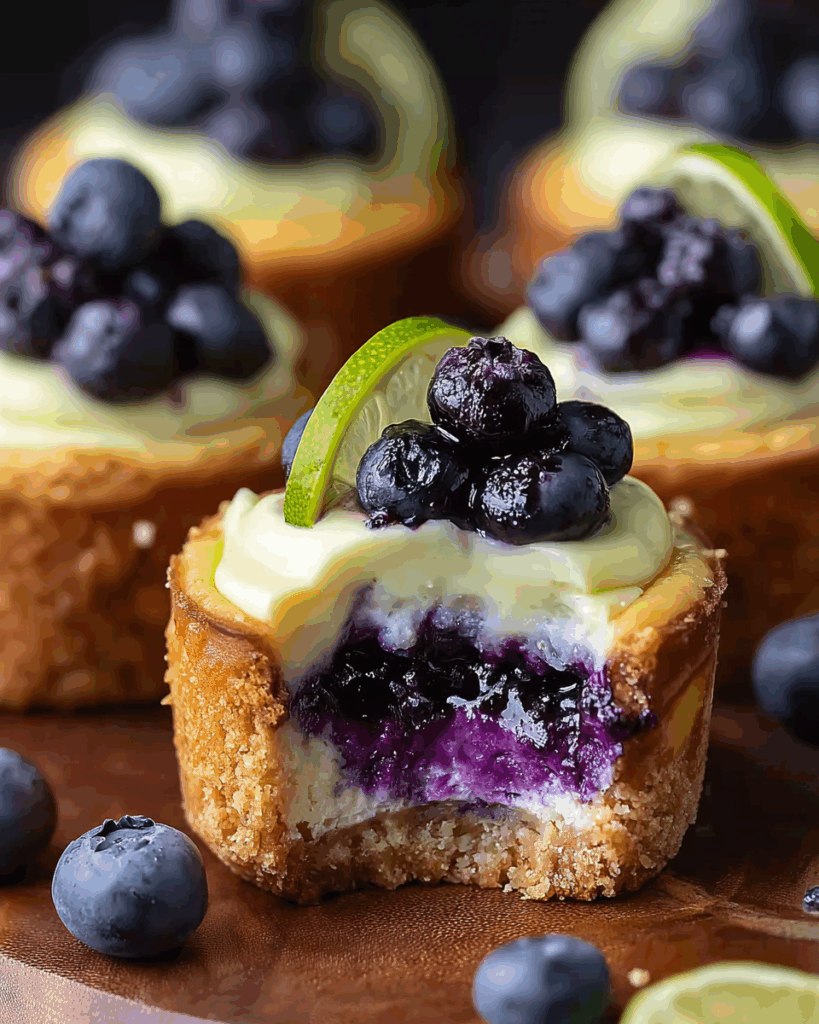 Blueberry Lime Cheesecake Cupcakes