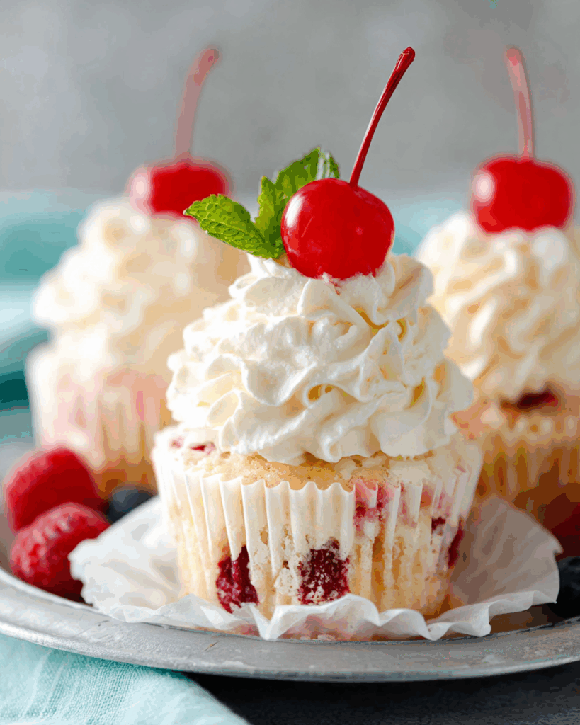 Frozen Fruit Salad Cupcakes