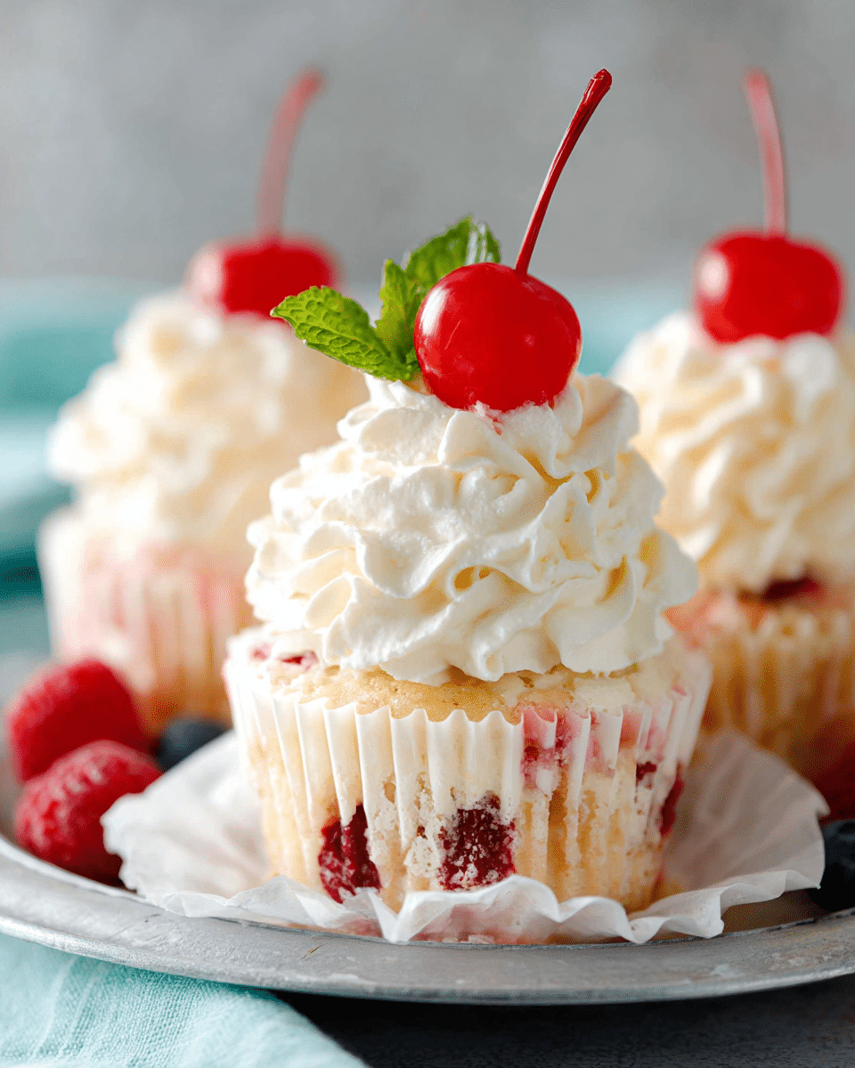 Frozen Fruit Salad Cupcakes
