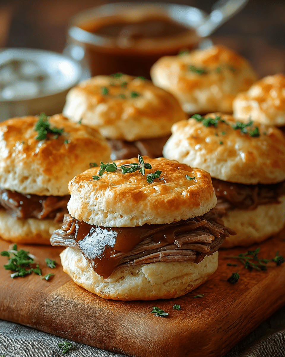 Easy Baked French Dip Biscuits