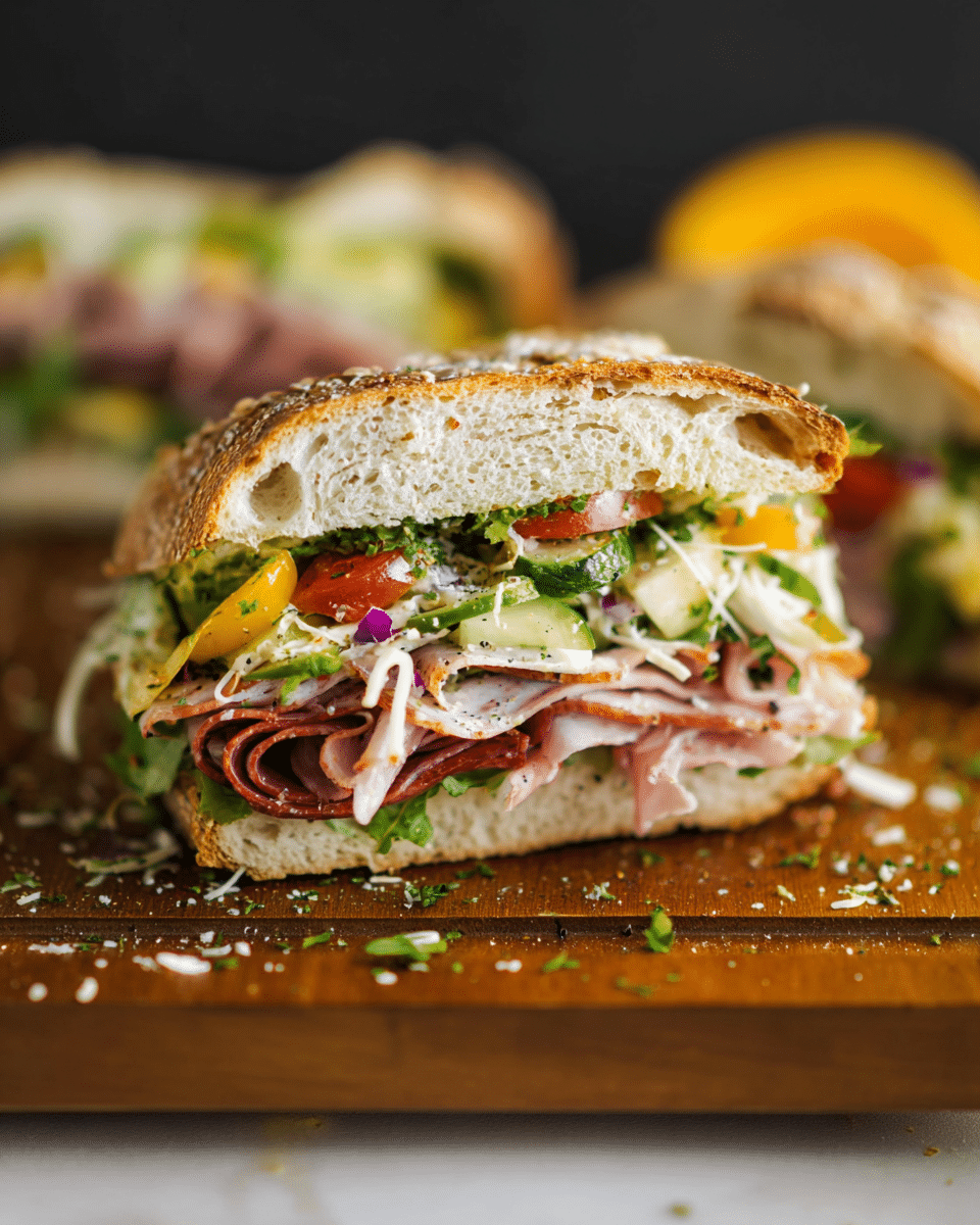 Viral Grinder Salad Sandwich