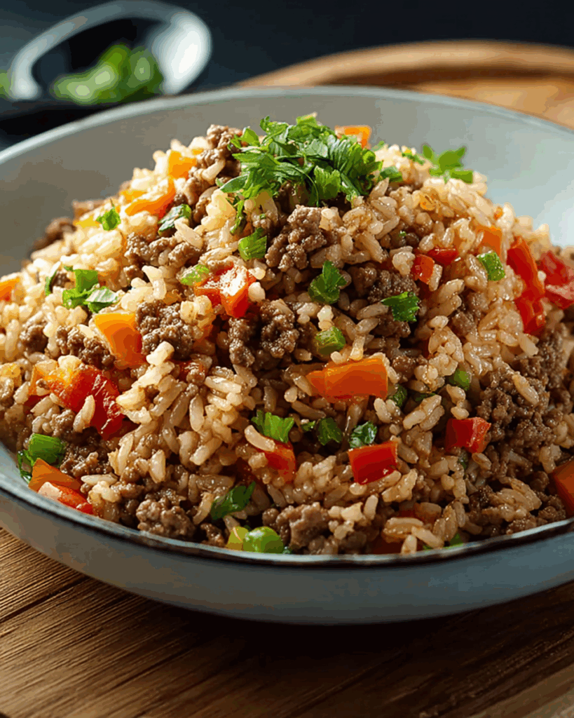 Dirty Rice with Ground Beef