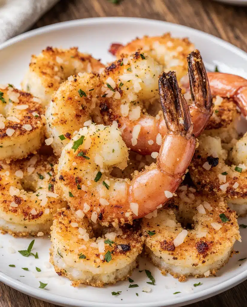 Crispy Air Fryer Garlic Parmesan Shrimp
