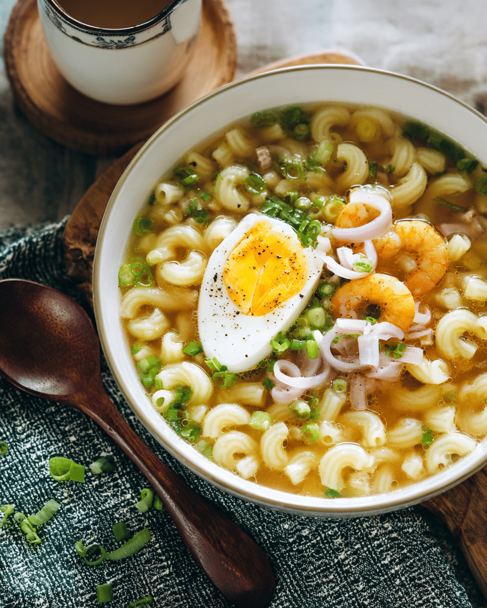 Hong Kong–style macaroni soup
