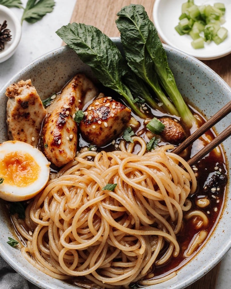 Soy Sauce Chicken Noodles