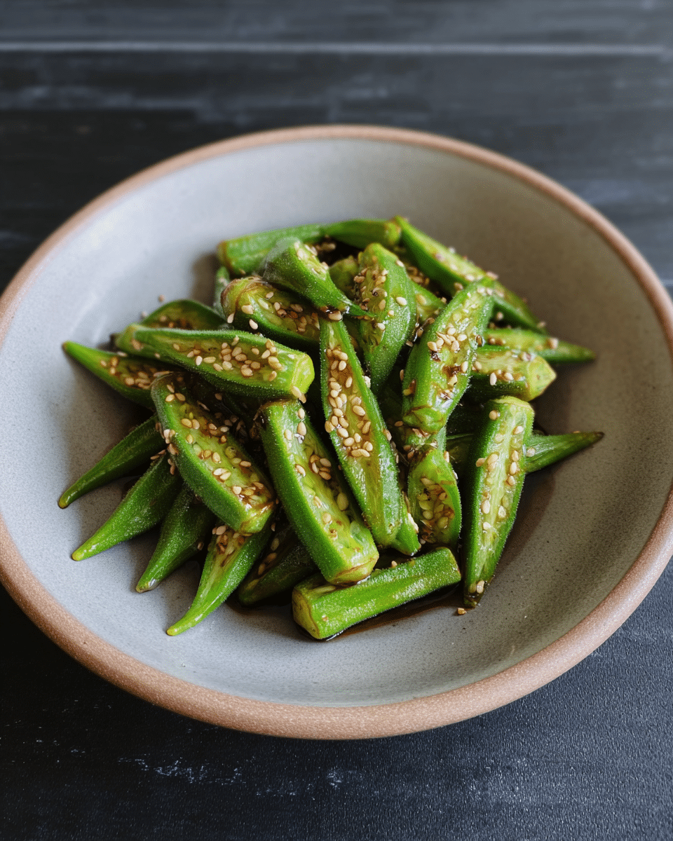 Japanese Style Seasoned Okra