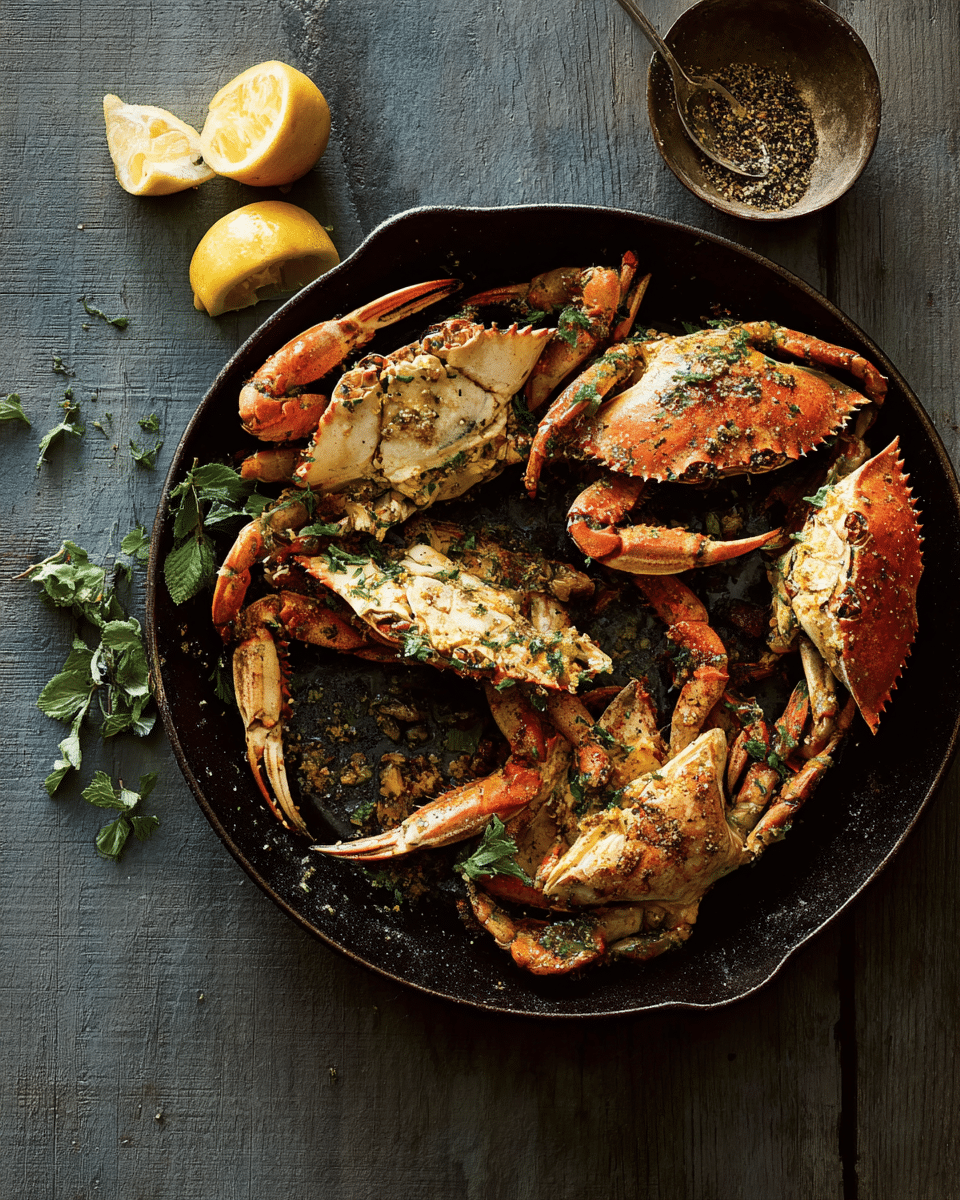 Garlic-Butter Blue Crabs