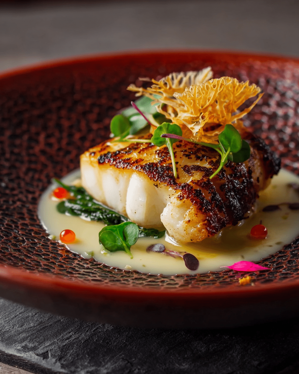 Champagne-Marinated Sea Bass with Yuzu-Miso Twist