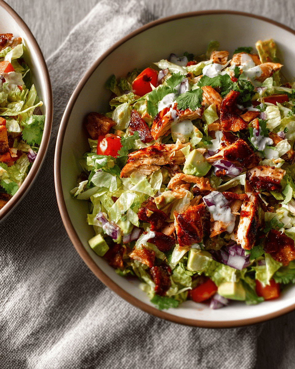 BBQ Chicken Chopped Salad with Creamy Cilantro-Ranch