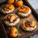 Brûléed Persimmon Tarts with Maple Cinnamon Cream Cheese