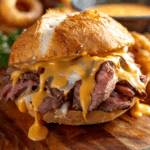 Roast Beef Sandwich with Cheddar Sauce