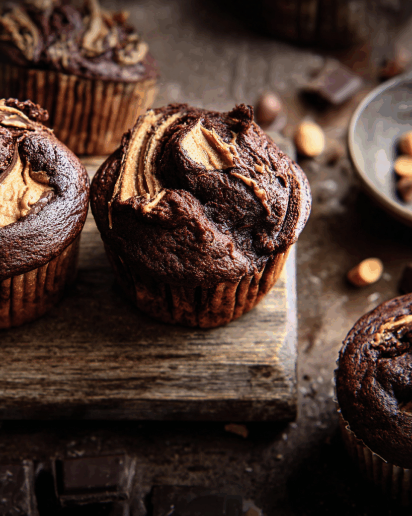 Flour-Free Chocolate Peanut Butter Muffins