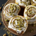 Pistachio Rolls with Cream Cheese Frosting