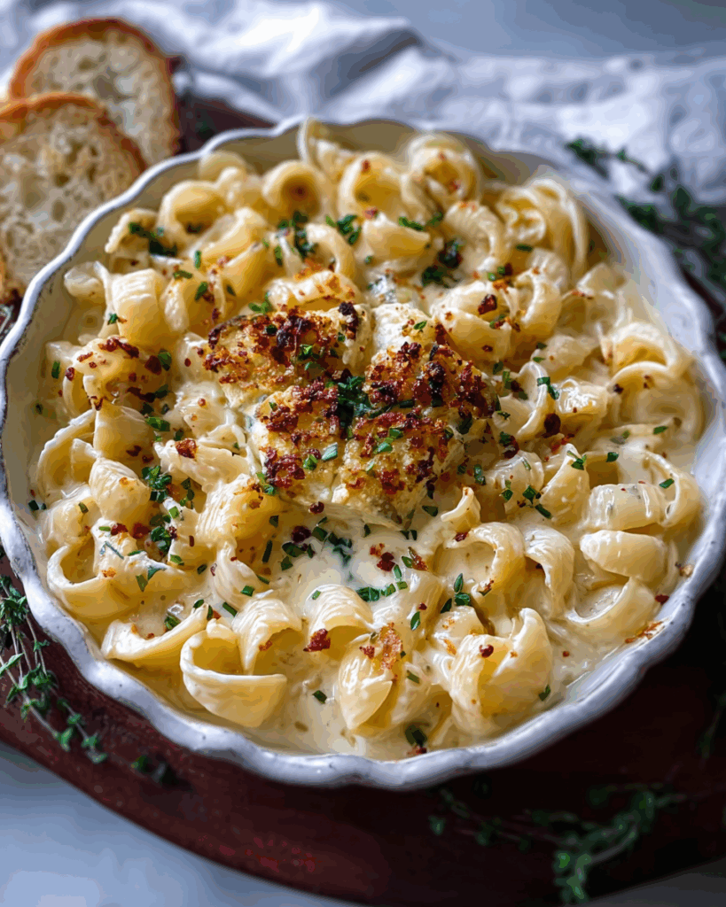 Garlic Butter Baked Brie Pasta