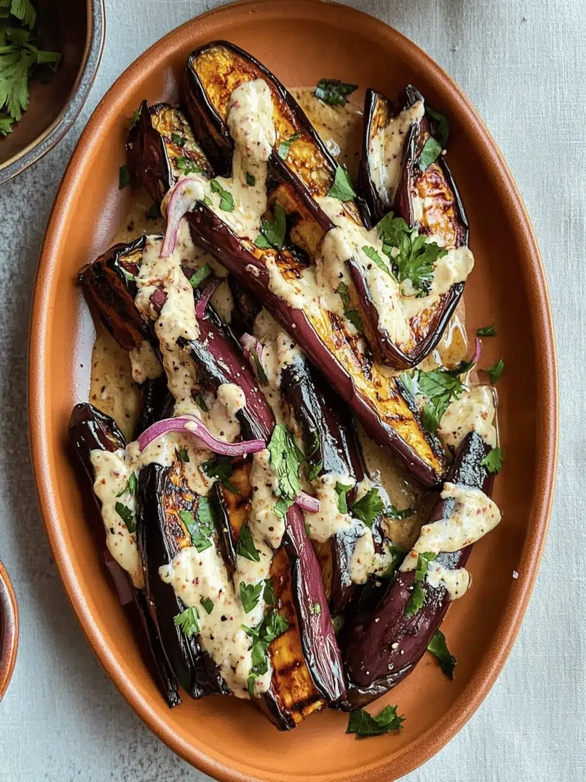 Roasted Eggplant with Miso Tahini