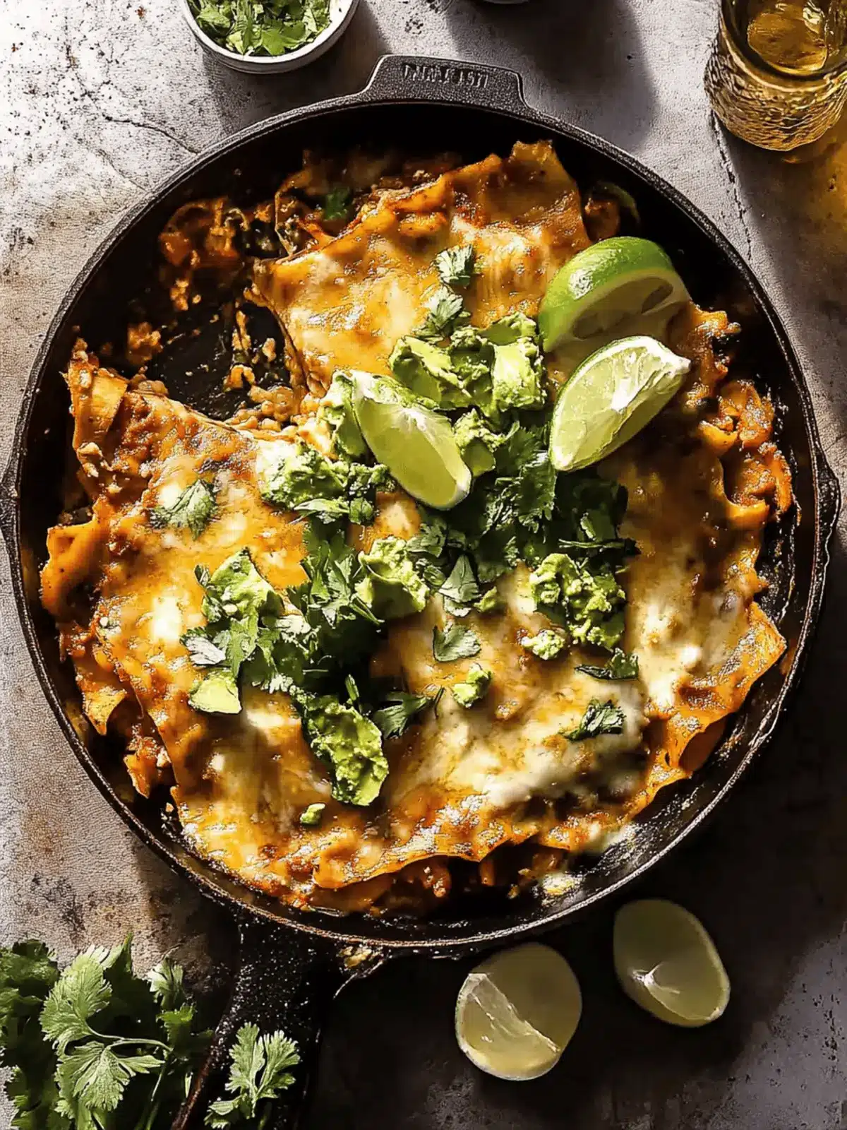 Easy Skillet Mexican Lasagna.