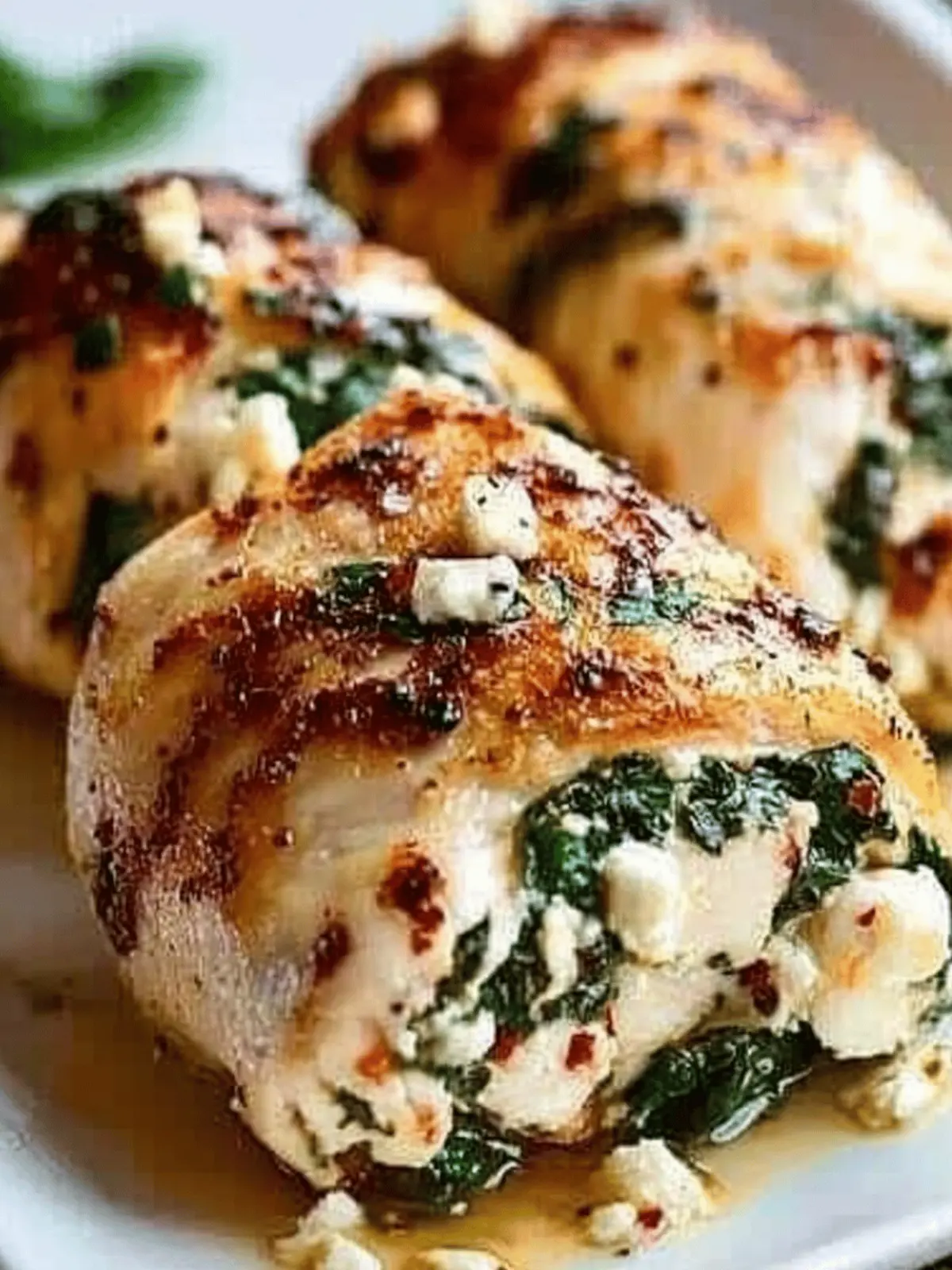 Spinach and Feta Chicken Rolls
