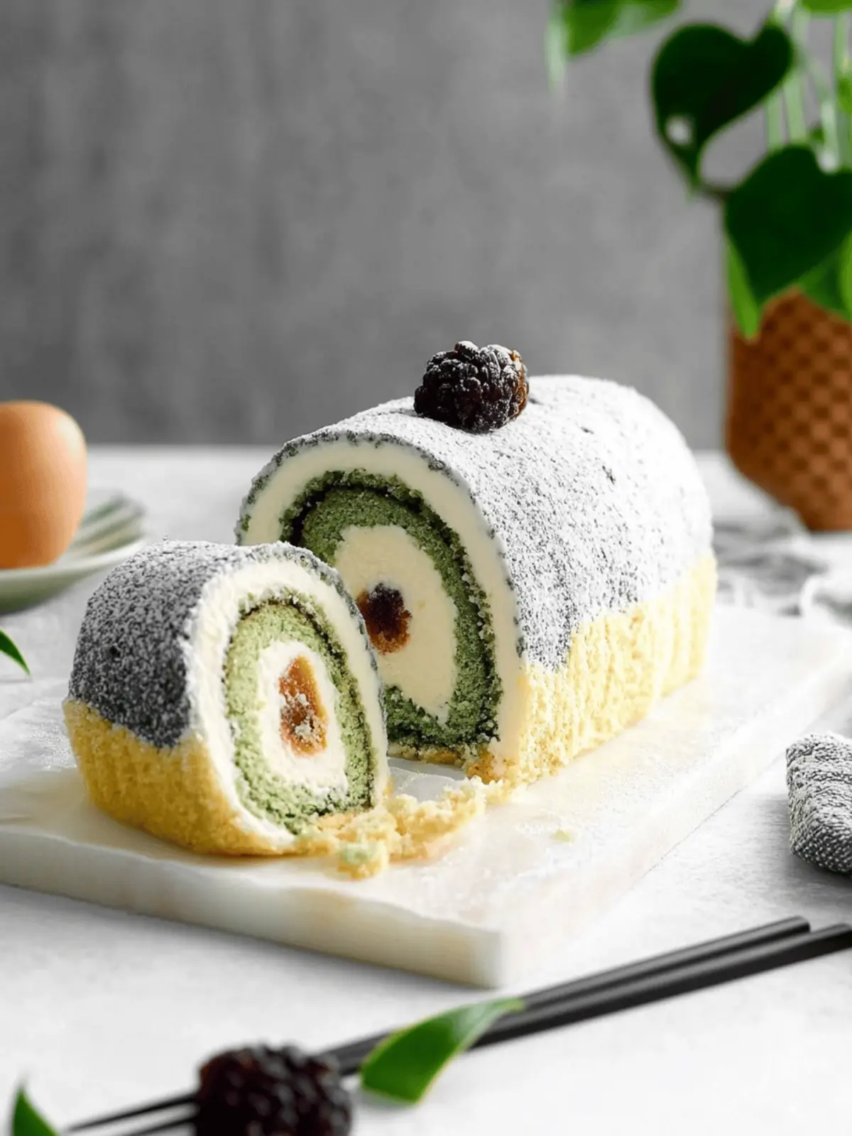 yomogi daifuku roll cake