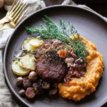 Steak de Chou-Fleur Vegan au Four & Purée de Patate Douce