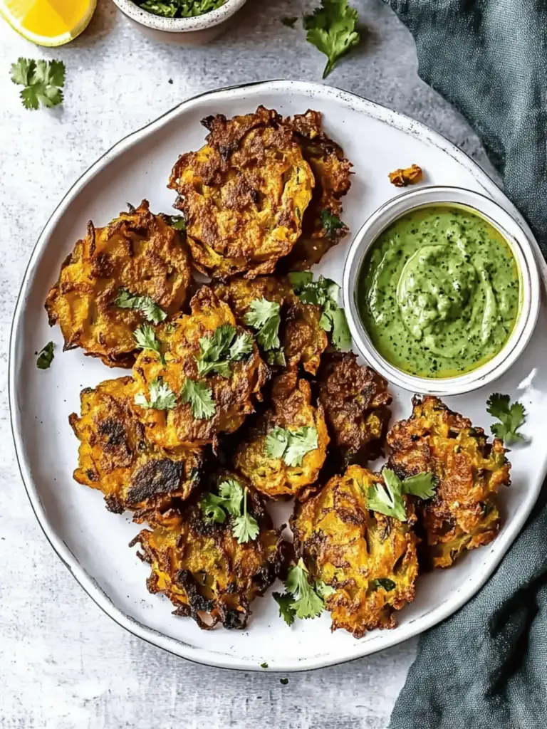 Onion Bhajis with Coriander Dip