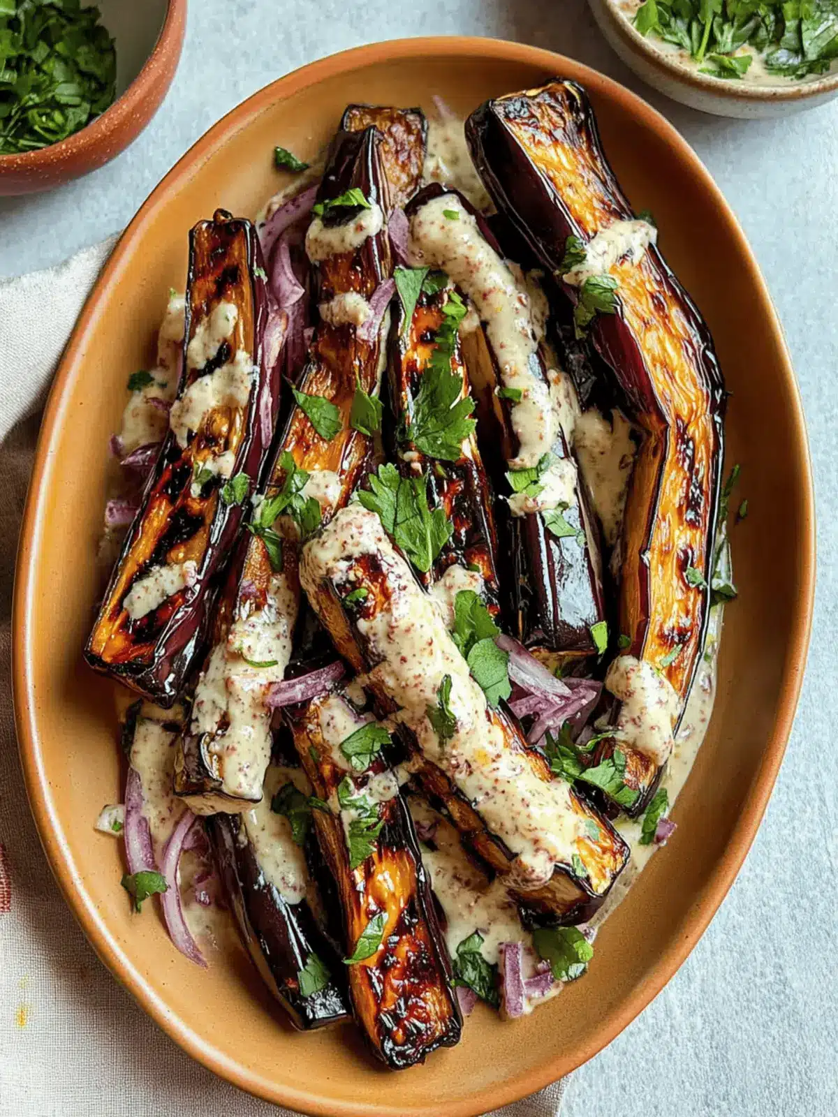 Roasted Eggplant with Miso Tahini