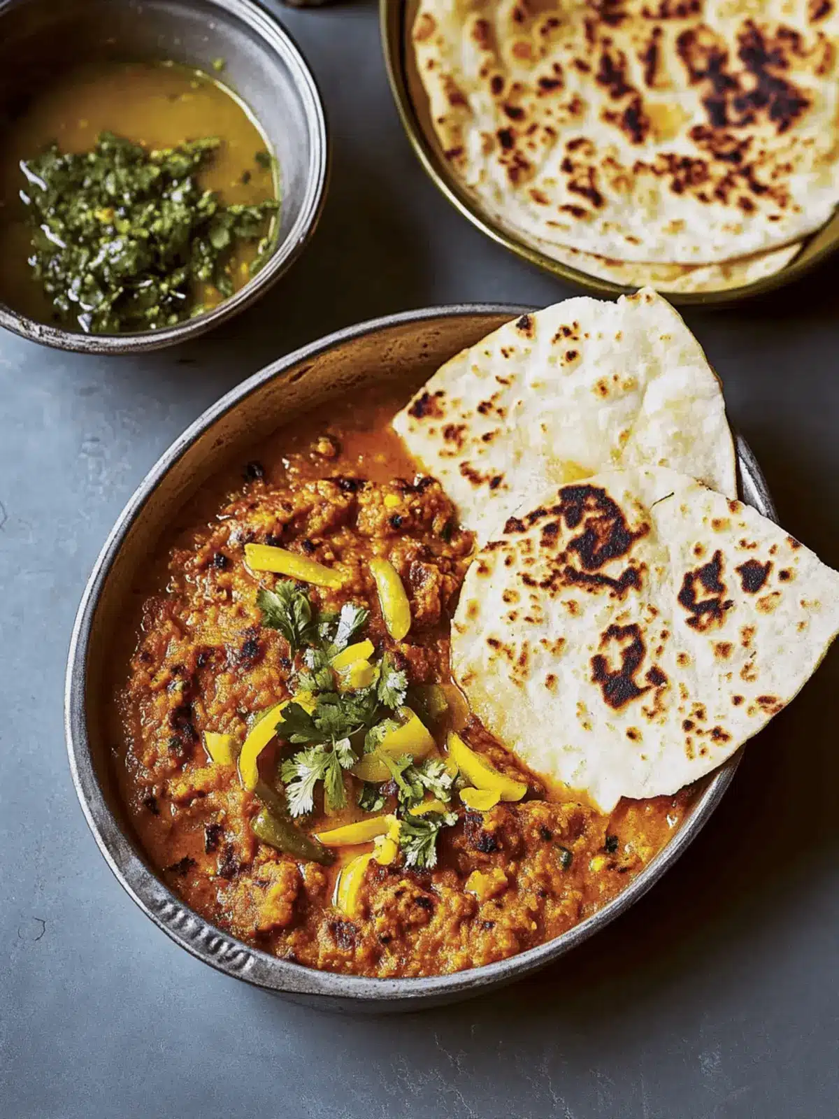 Traybake Lemon Dal with Pickled Green Chillies