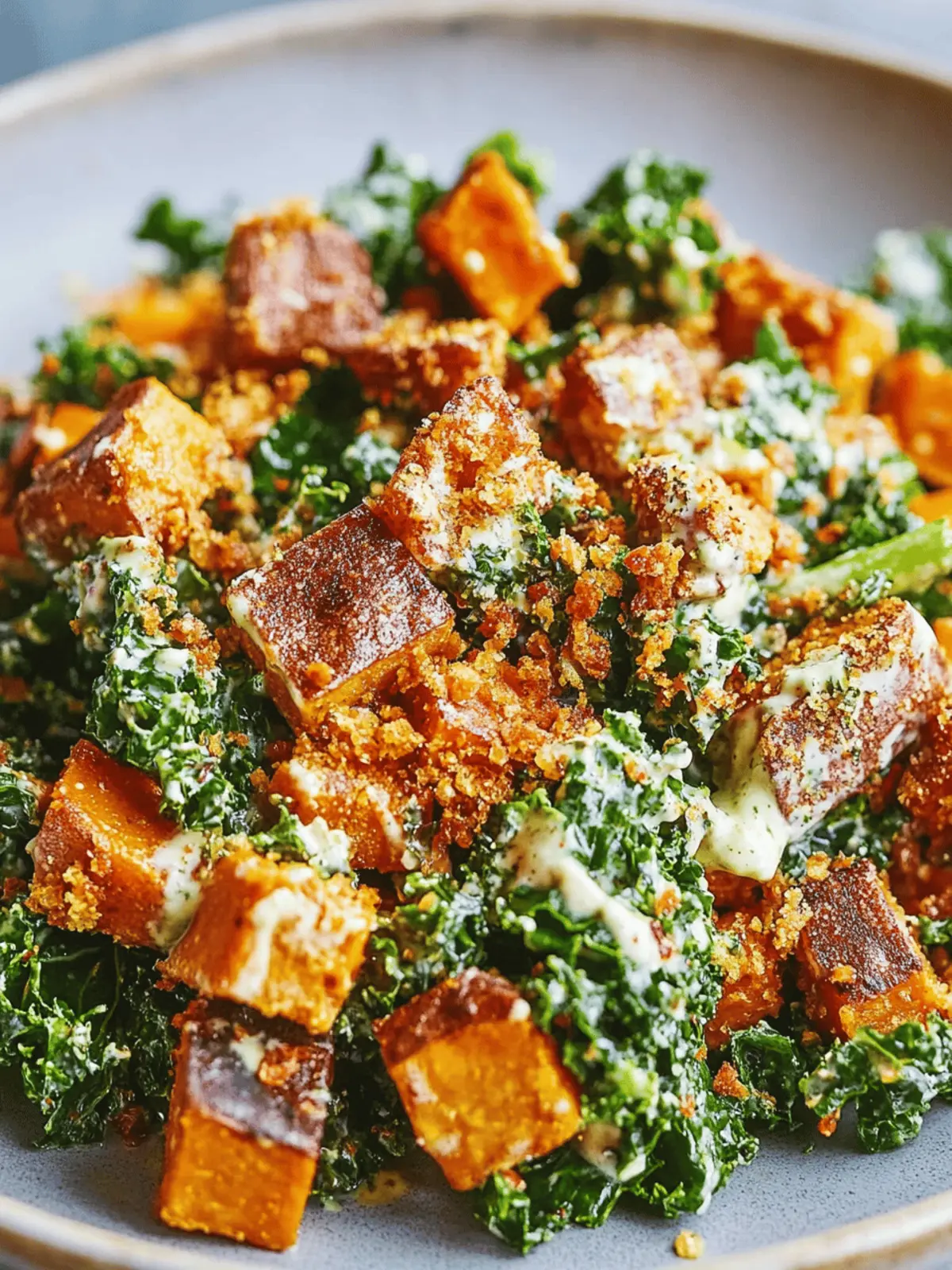 Deliciously Ella’s Creamy Kale and Sweet Potato Salad