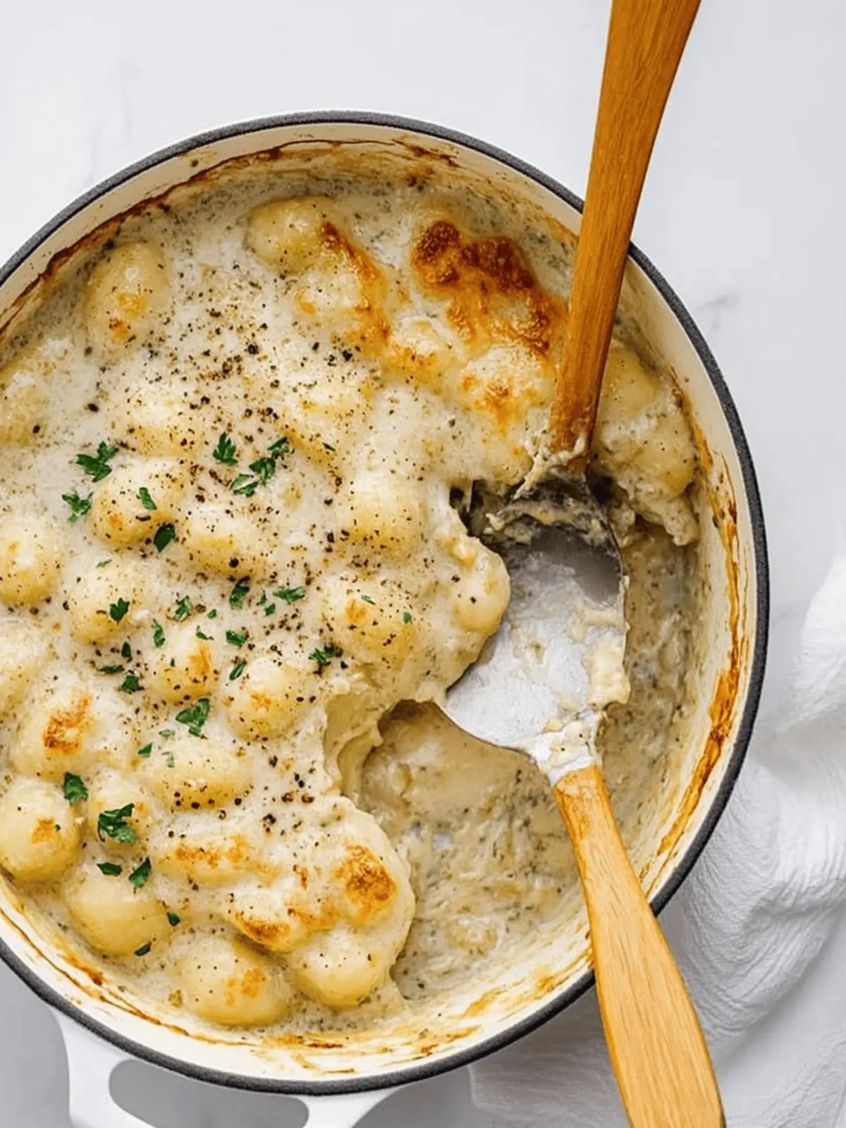 Cacio e Pepe Baked Gnocchi