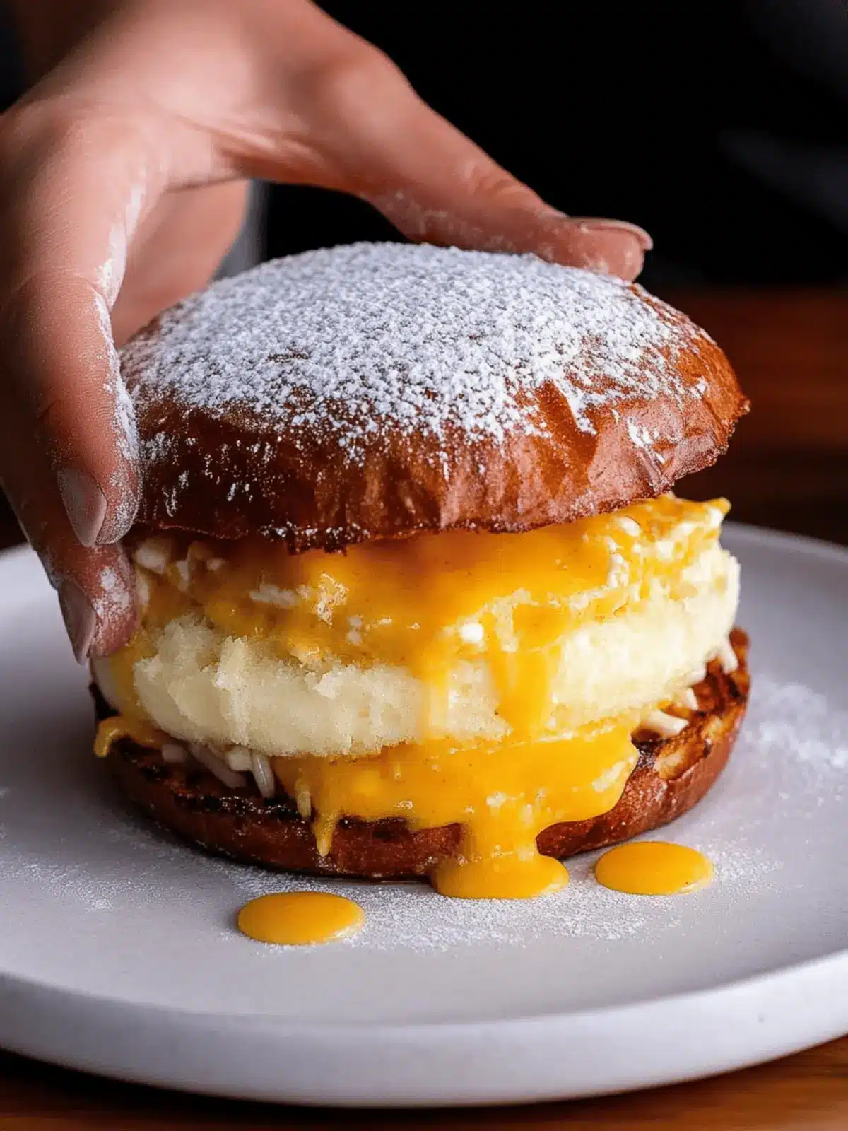 Soufflé Carbonara Breakfast Sammich