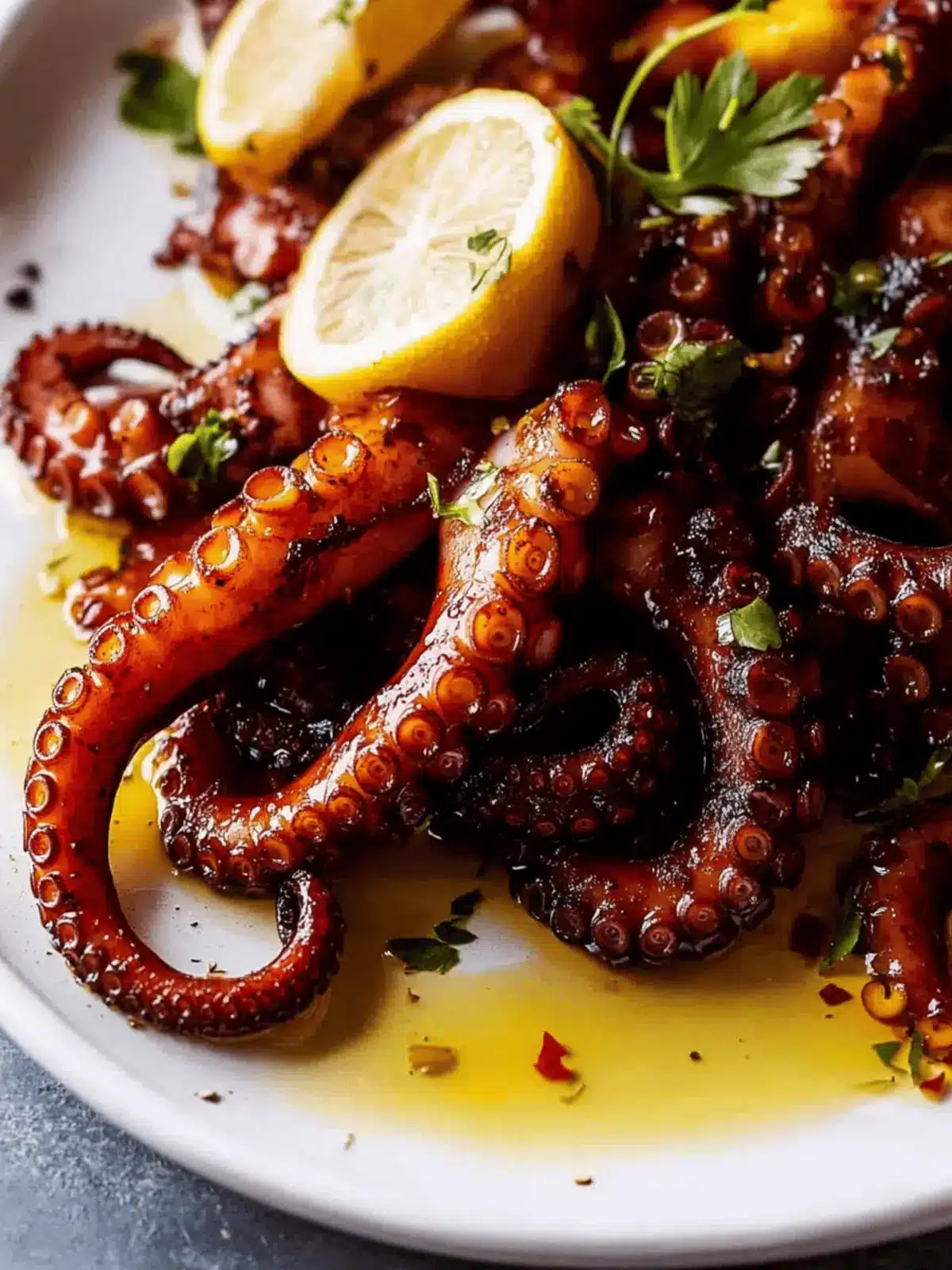 Crispy marinated baby octopus