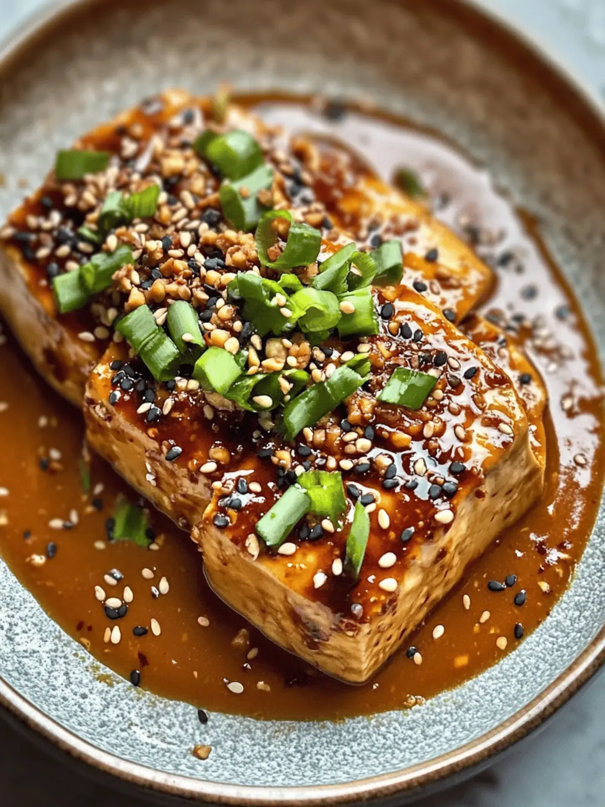 Peanut Gochujang Silken Tofu