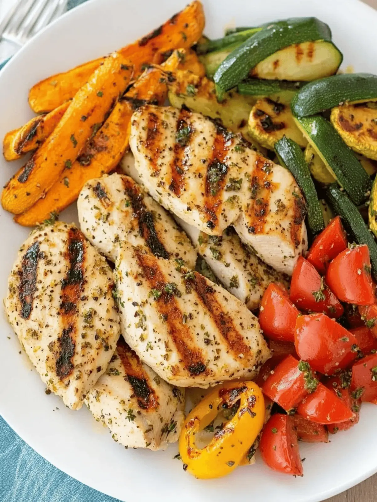 Grilled Garlic and Herb Chicken and Veggies