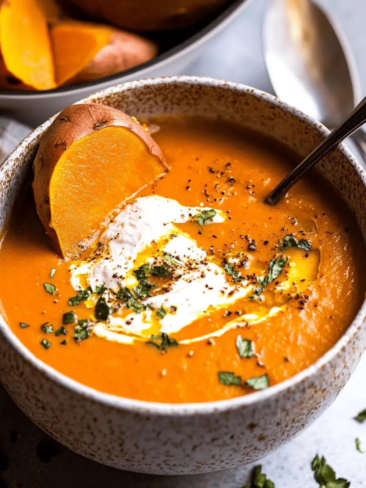 Red Pepper & Sweet Potato Soup