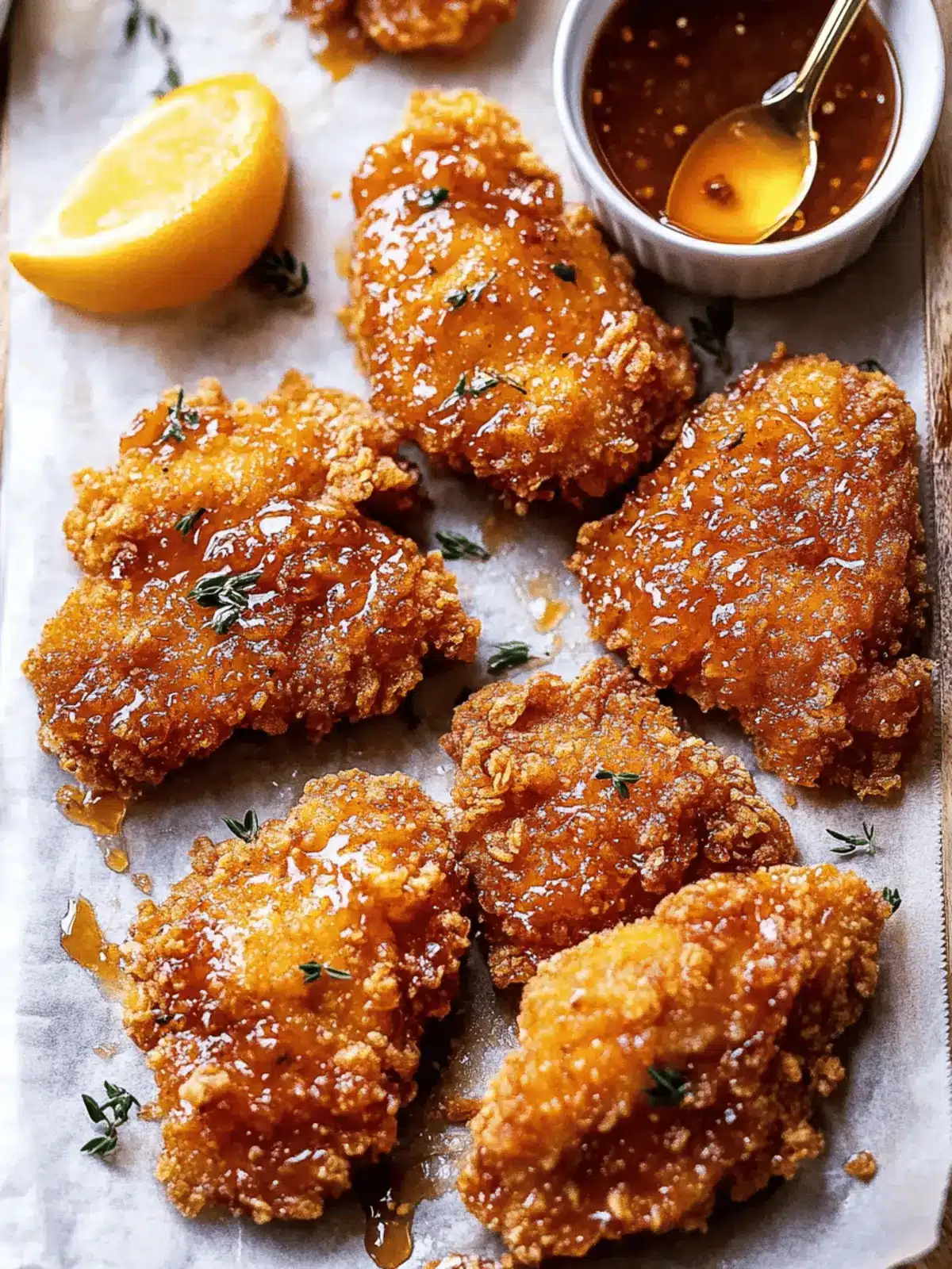 Baked Crunchy Hot Honey Chicken