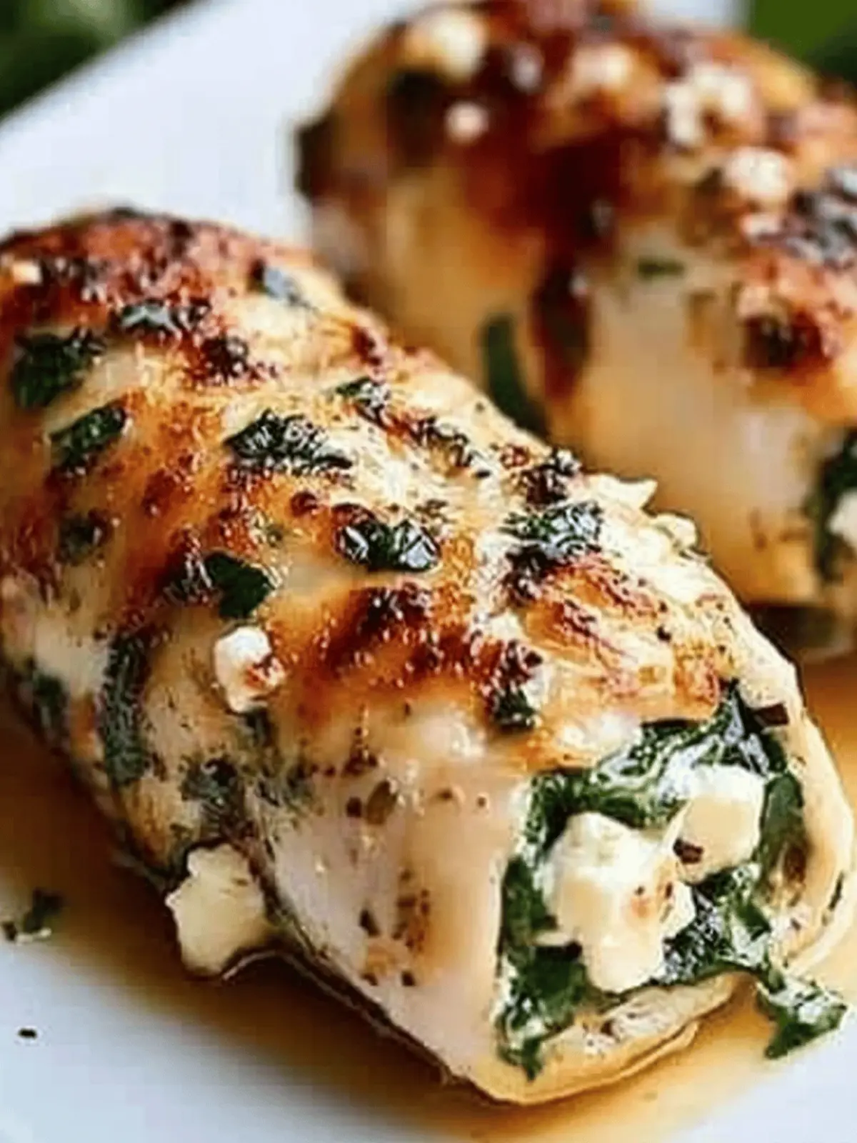 Spinach and Feta Chicken Rolls