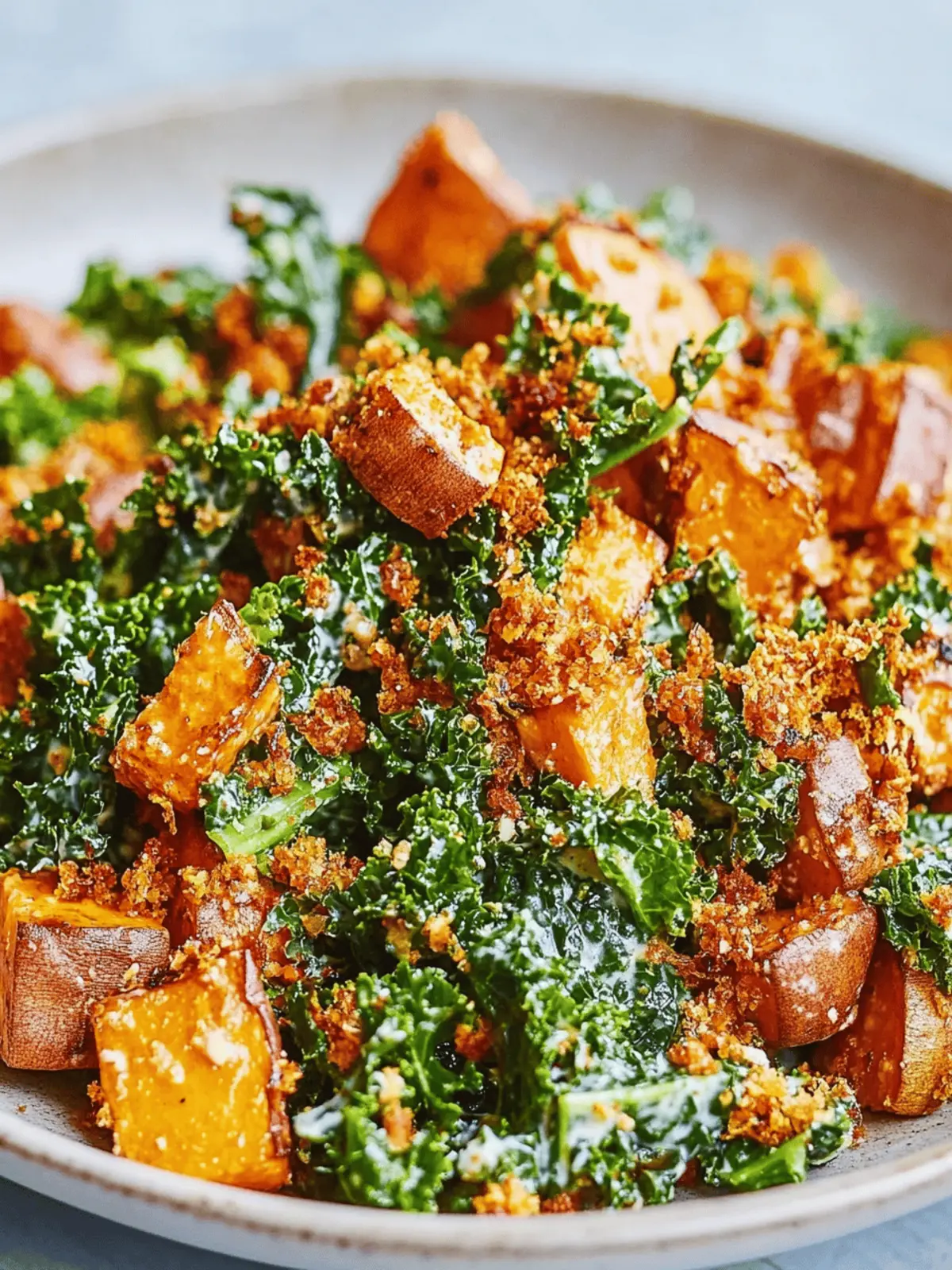 Deliciously Ella’s Creamy Kale and Sweet Potato Salad