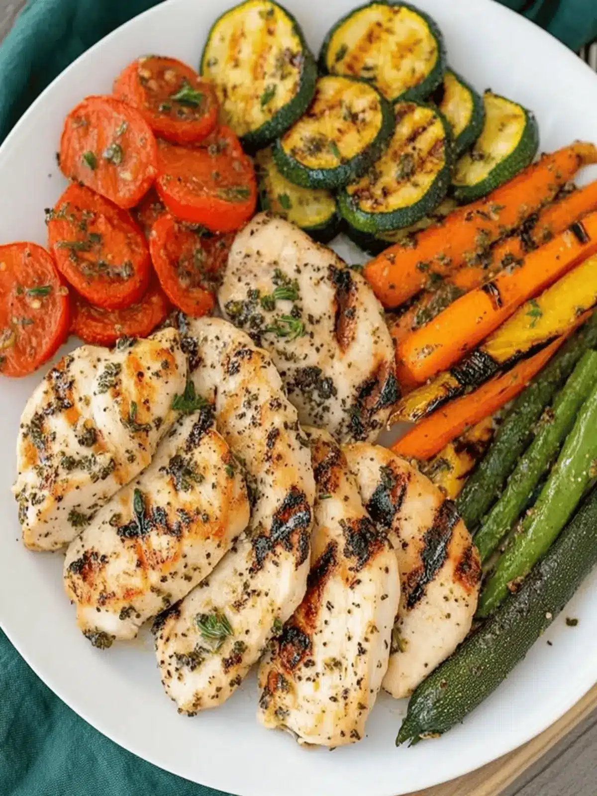 Grilled Garlic and Herb Chicken and Veggies