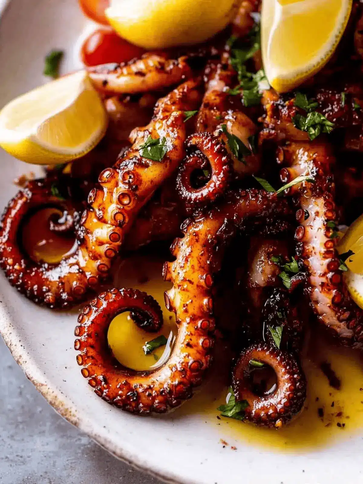 Crispy marinated baby octopus