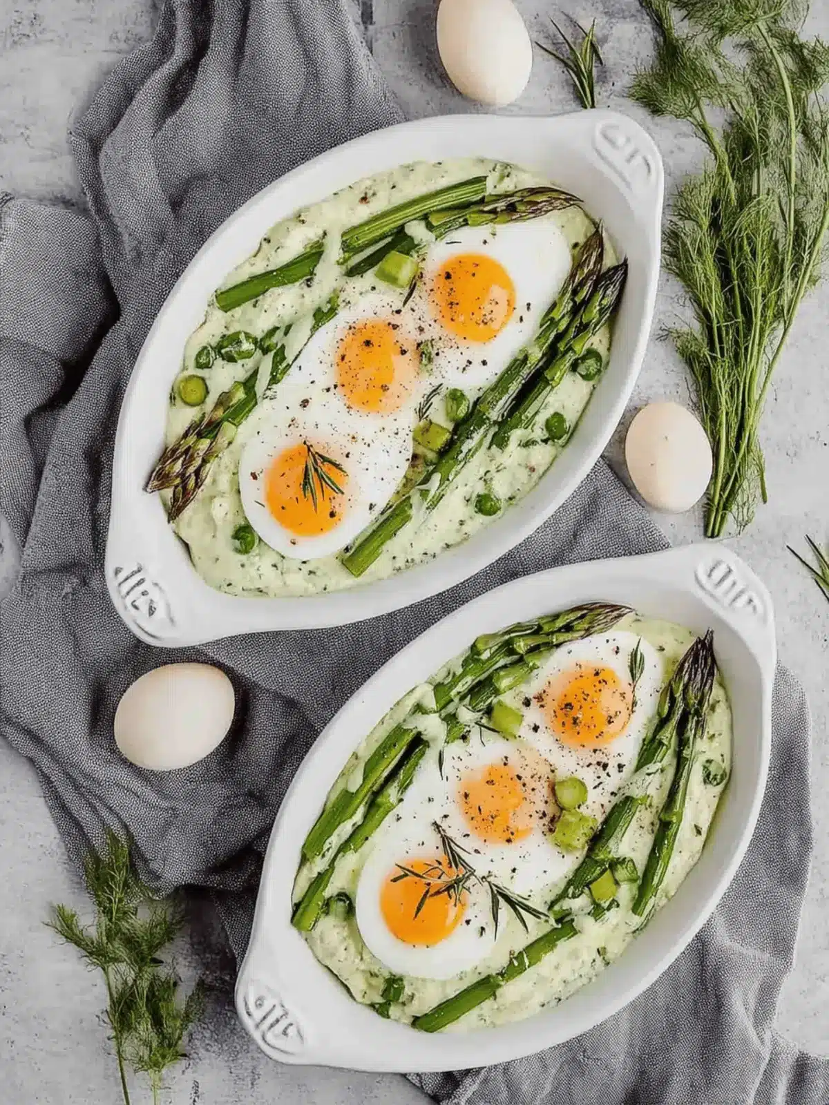 Shirred Eggs with Asparagus