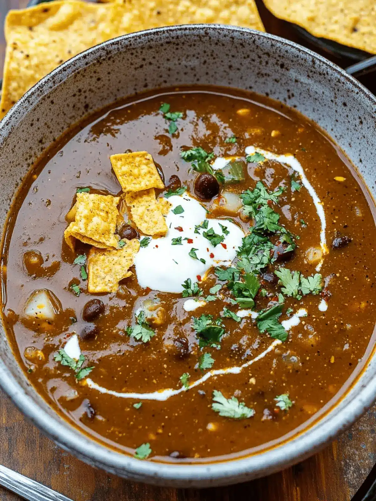 Mexican Style Black Bean Soup