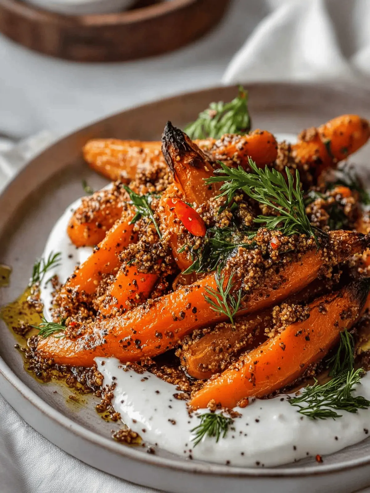 Sticky Roasted Carrots with Tahini Yoghurt