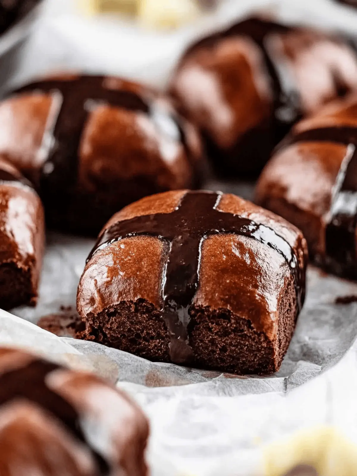 Brioche Chocolate Hot Cross Buns
